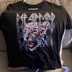 Def Leppard Black Leopard Graphic Tee